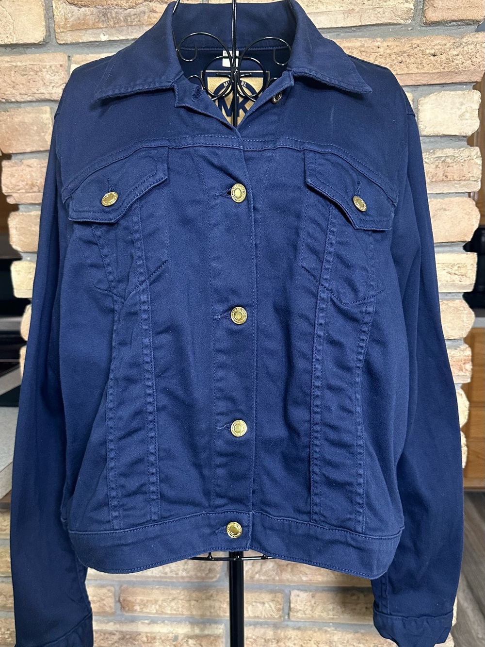 Michael Kors Navy Blue XL Cotton Jacket